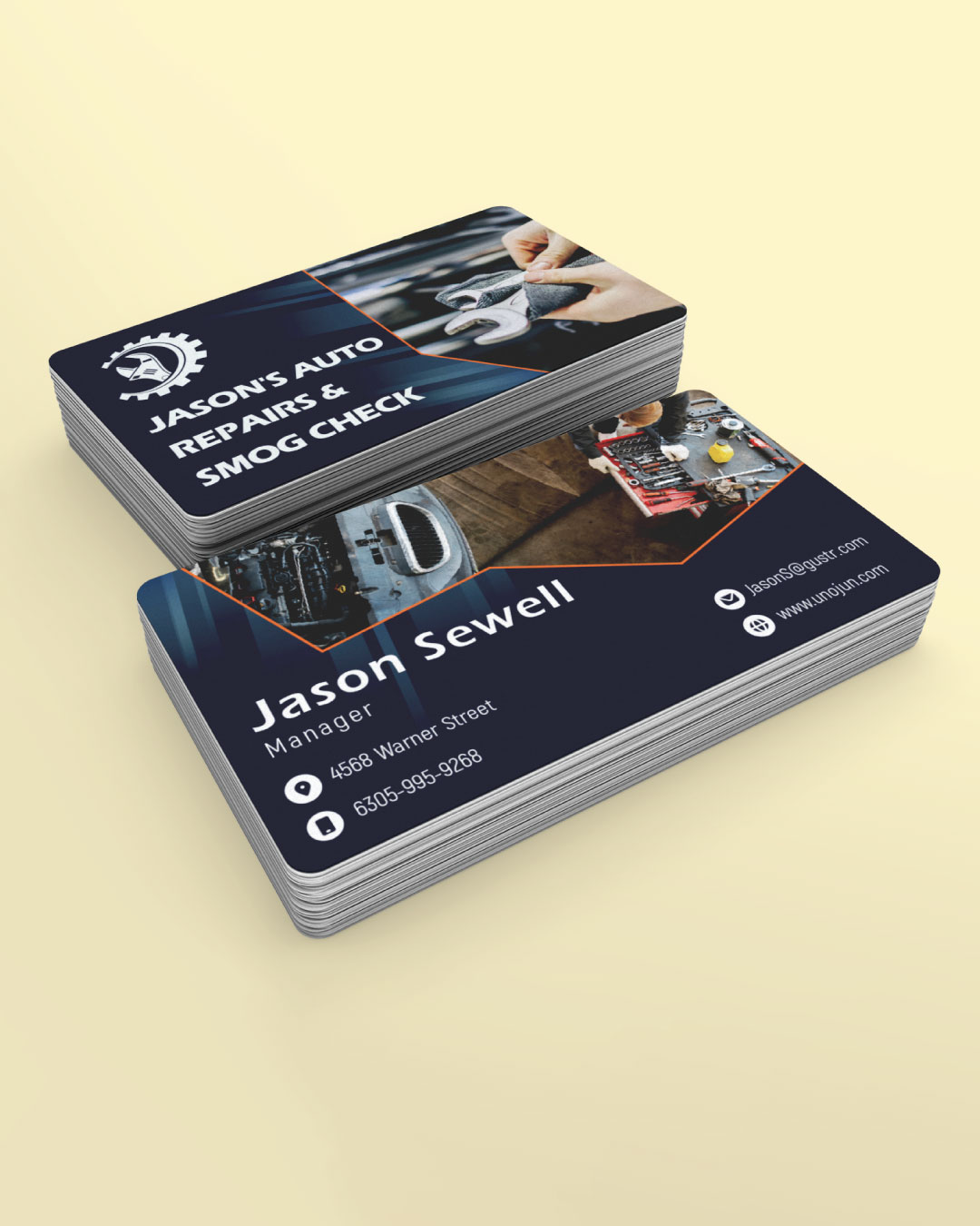 Modern Blue Standard Business Cards AP Printing - Modern Blue Standard Business Cards - Custom Printing Services