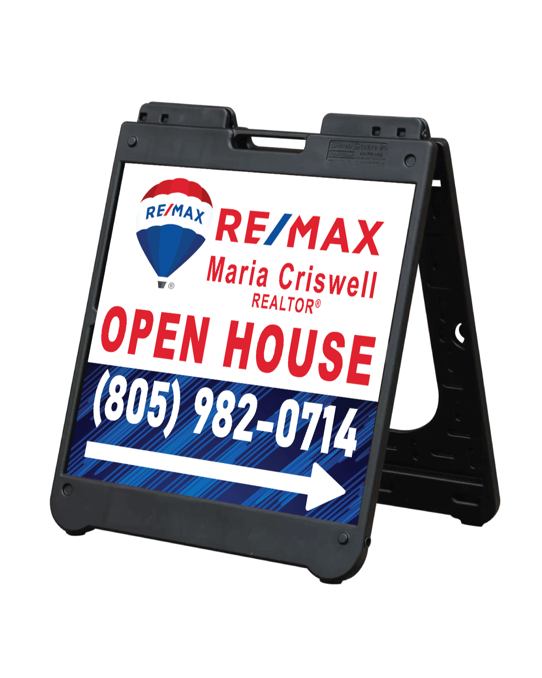 Remax Blue Lines A-Frame Sign 24x24