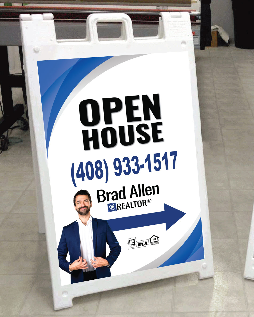 Coldwell Banker Blue Circular A frame sign