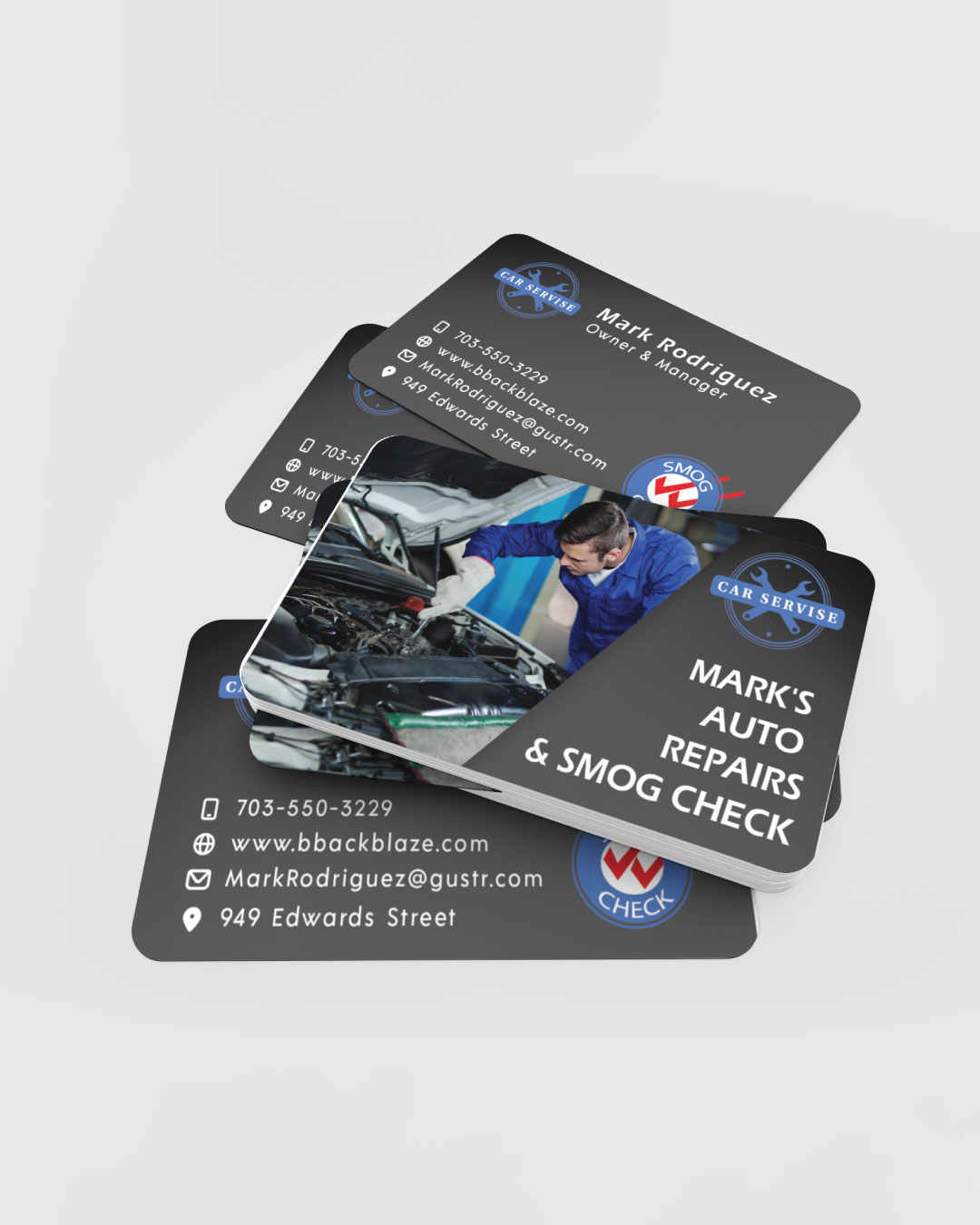 AP Printing - Nice Concrete Background Standard Business Cards - Custom Printing Services