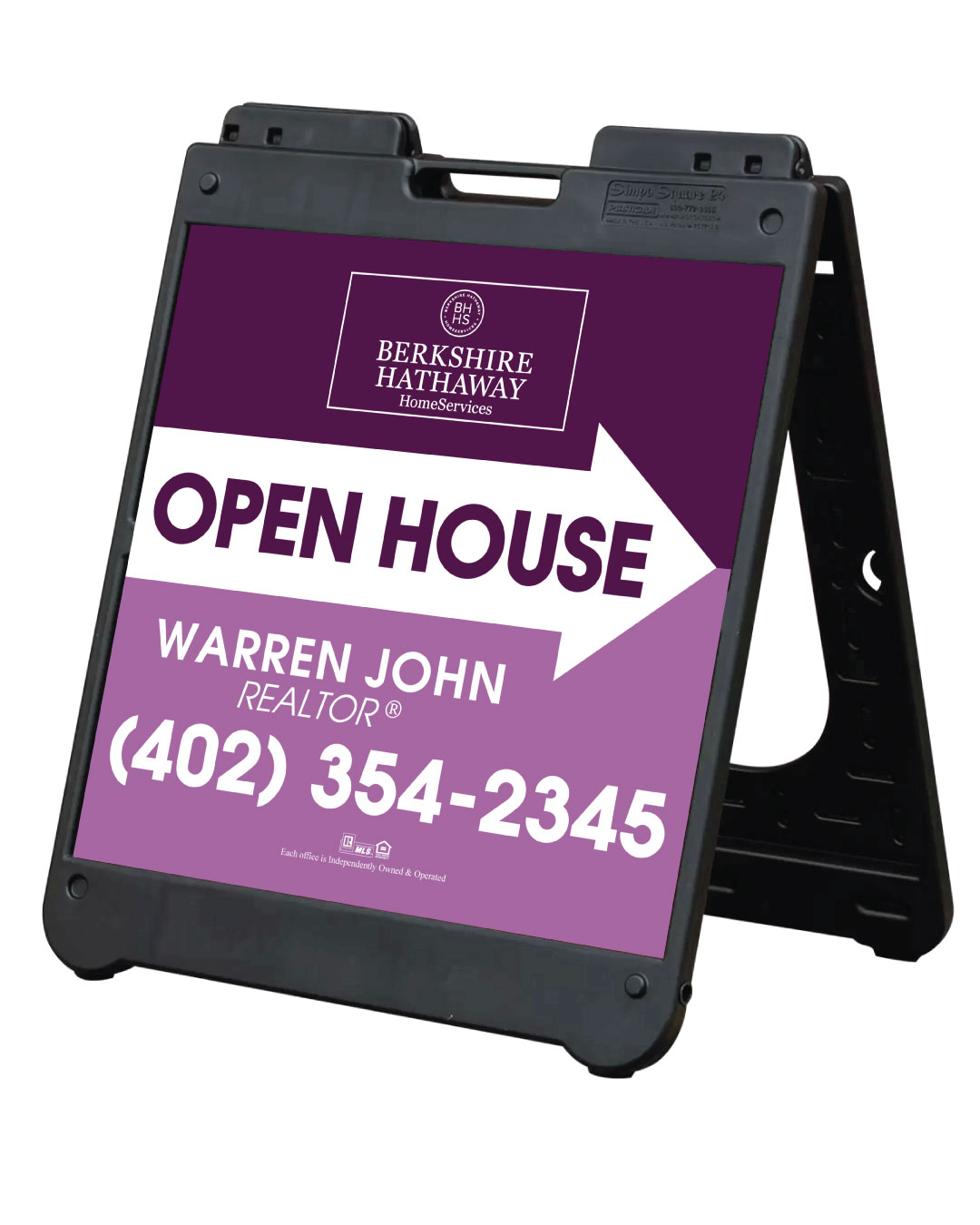 Berkshire Violet Heights A-Frame Sign 24x24