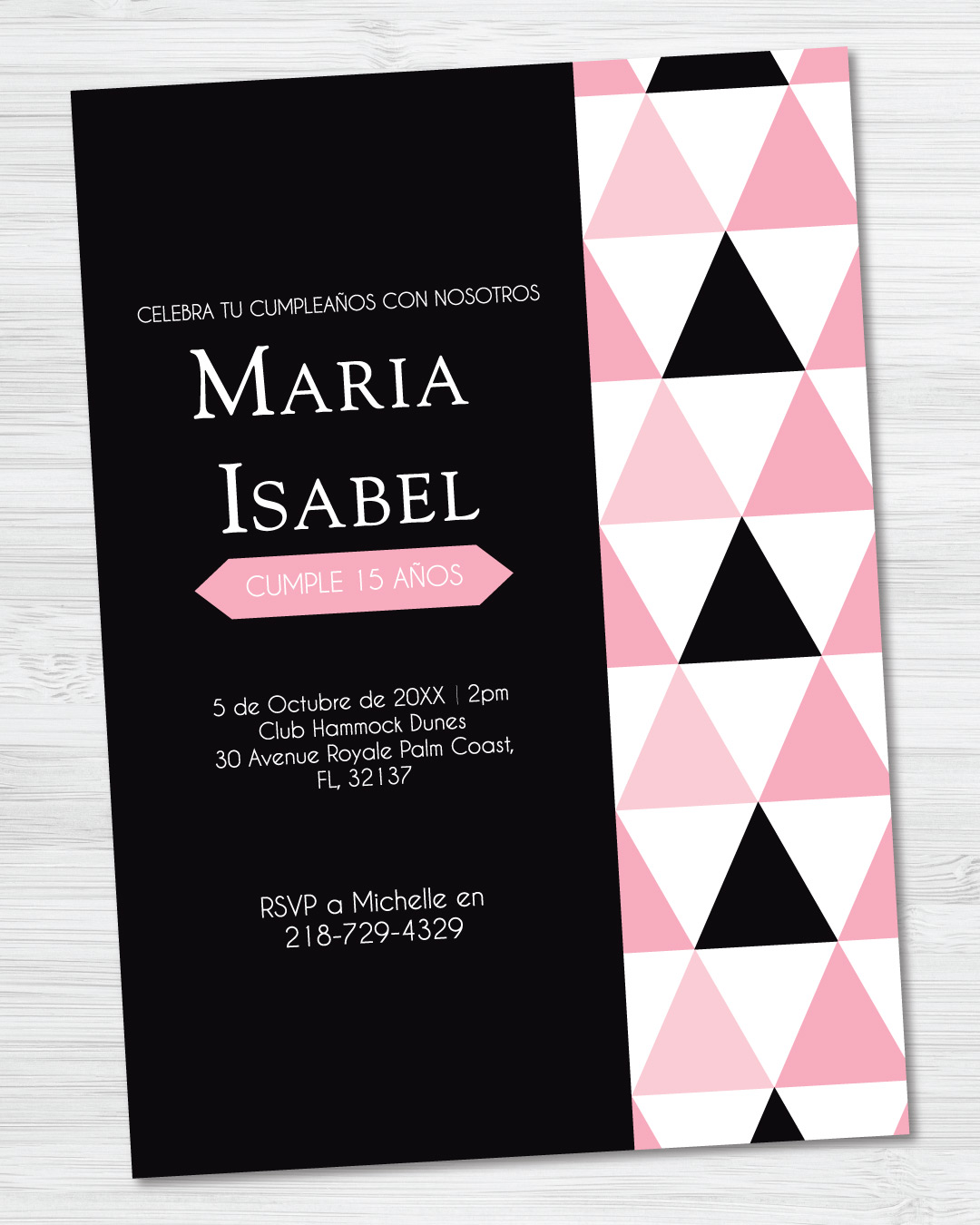 Glamorous Night Quinceanera Invitation