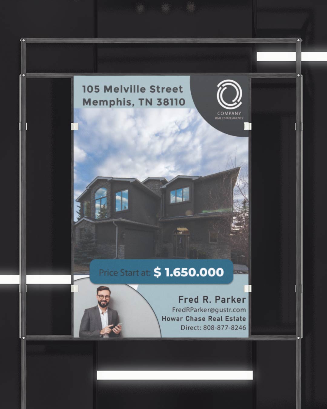 Sky blue and Black Poster AP Printing - Sky blue and Black Poster - Custom Printing Services
