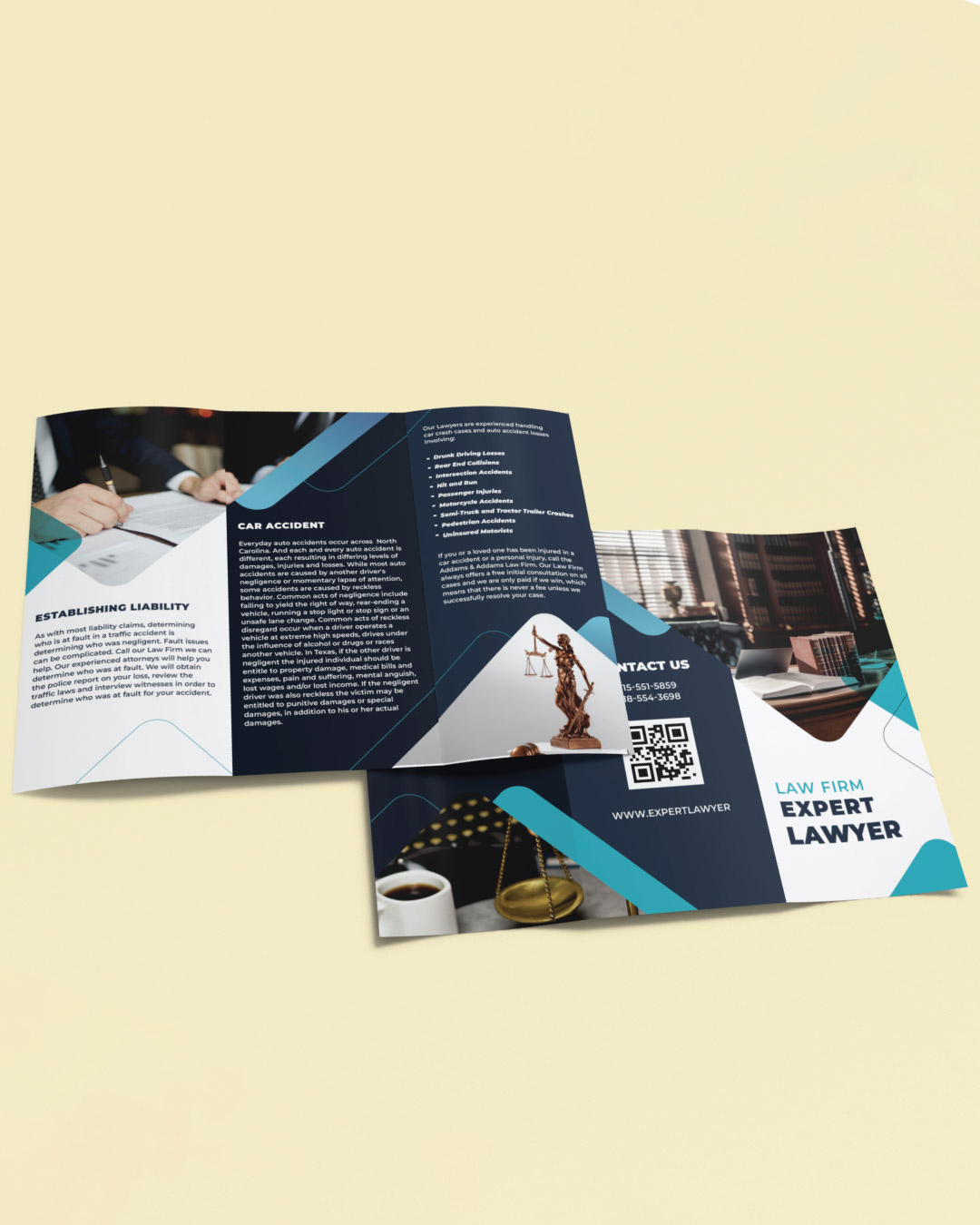 Blue Curved Diagonals Brochures AP Printing - Blue Curved Diagonals Brochures - Custom Printing Services