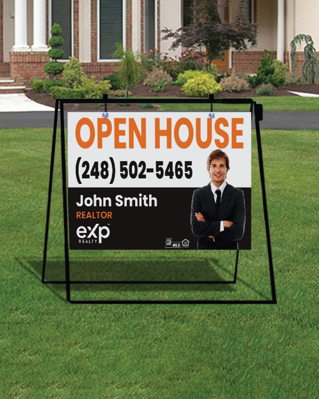 Exp Realty Sophisticated Design With Photo Metal Sidewalk A-Frame