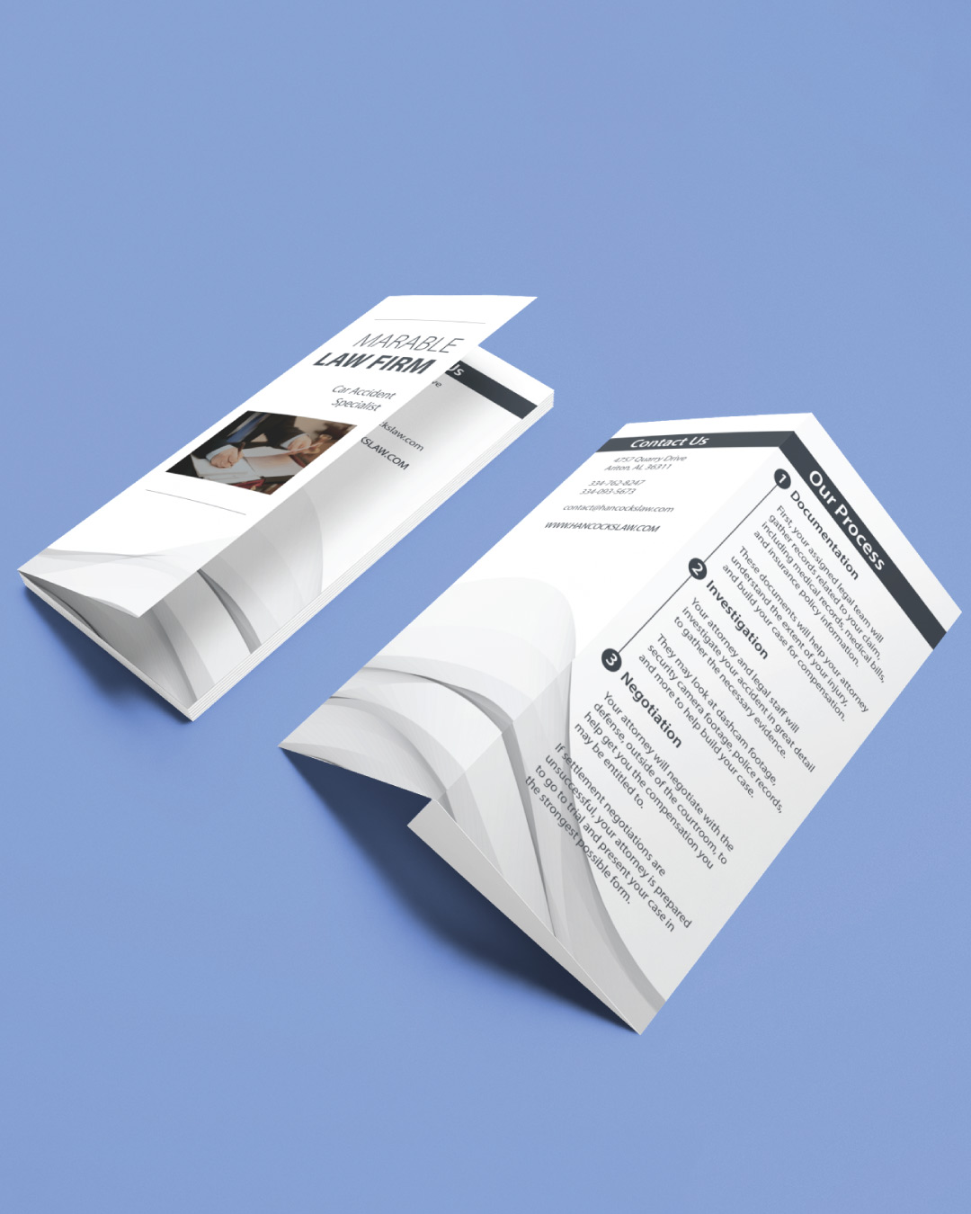 Minimalist Fine Curves Brochures