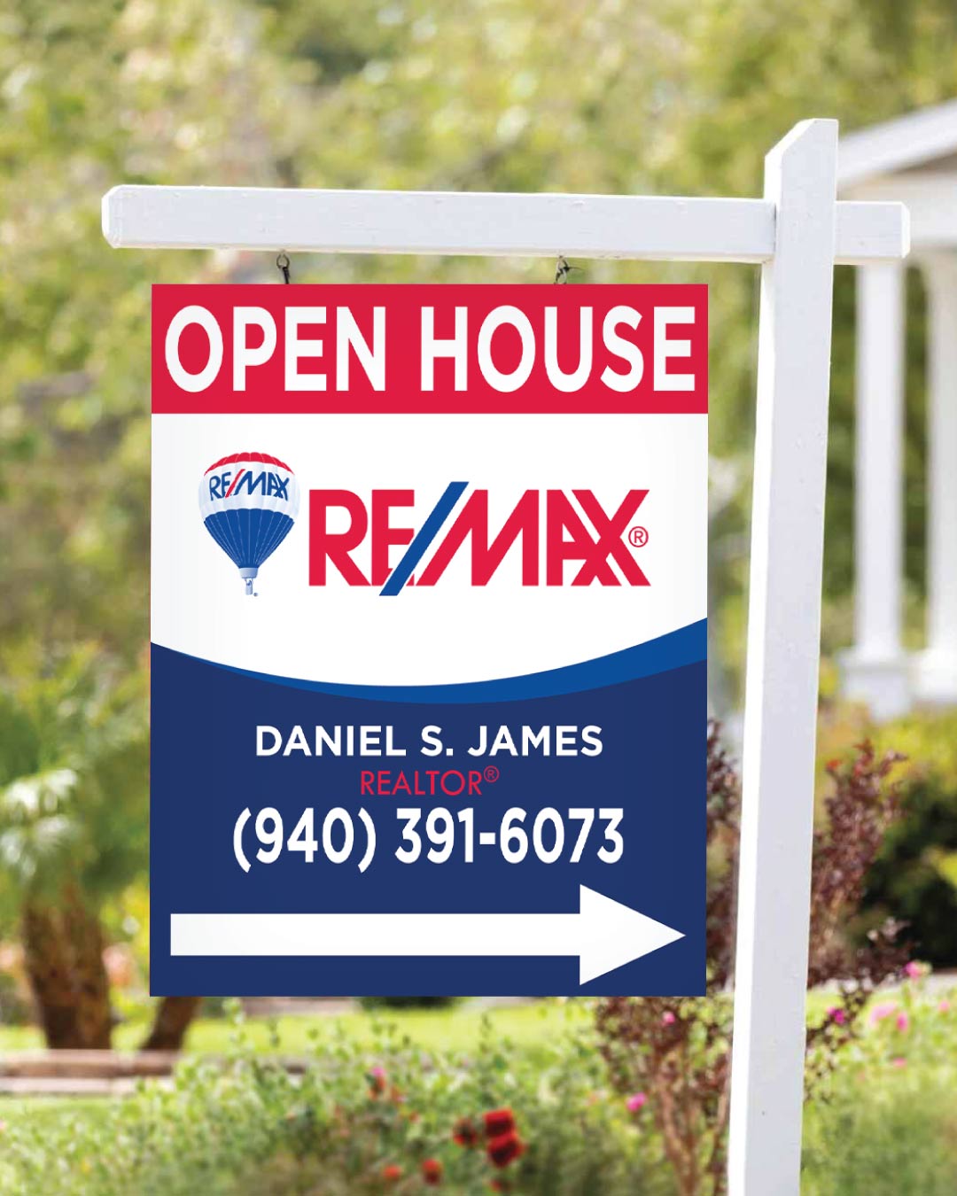 AP Printing - Remax Blue Curves Colonial Sign - Custom Printing Services