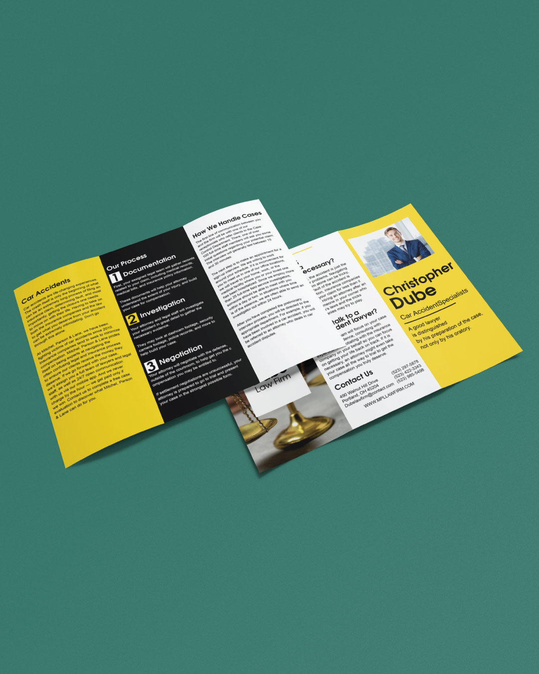Contrasting Yellow with Black Brochures