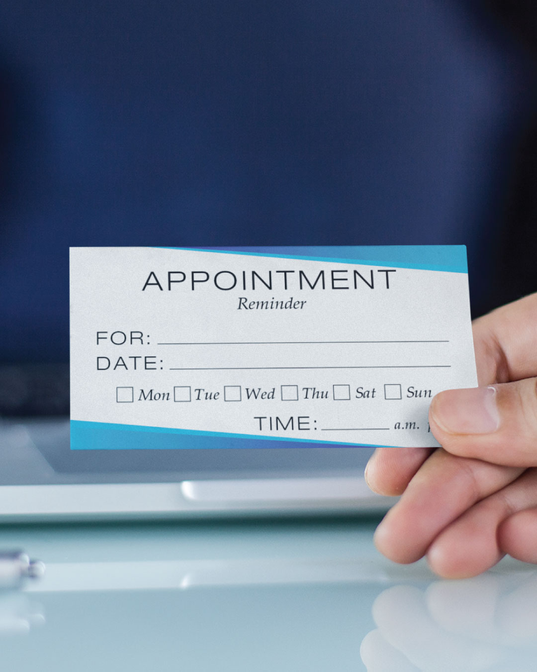 Blue Minimalist Standard Business Cards