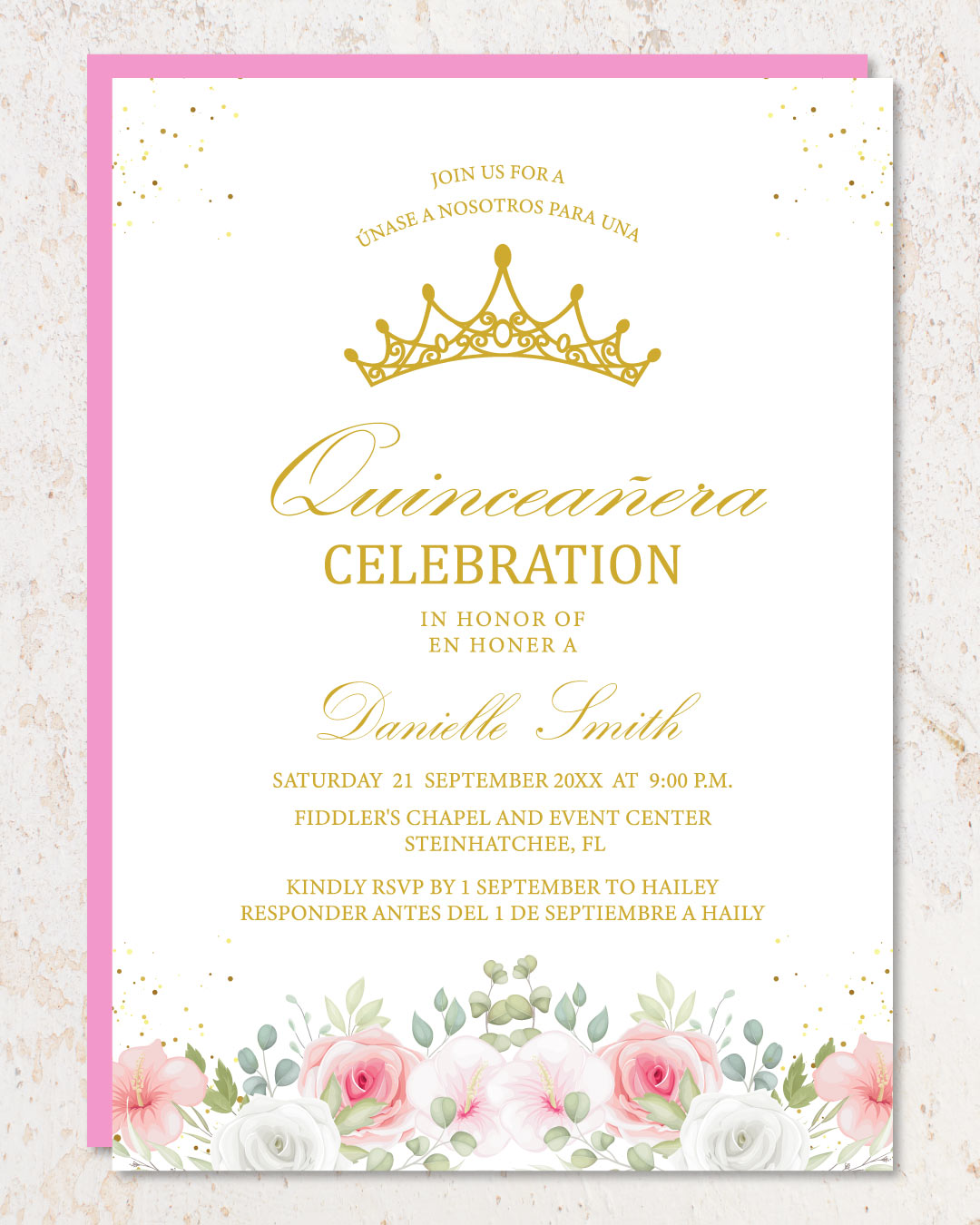 Beautiful Quinceanera Invitation