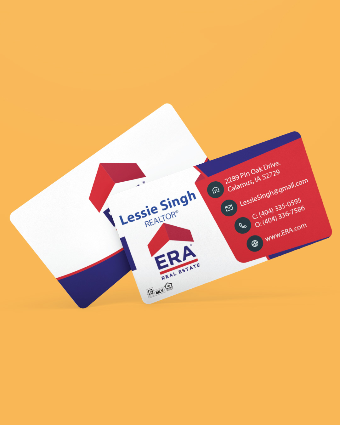 ERA Red Abstract Standard Business Cards