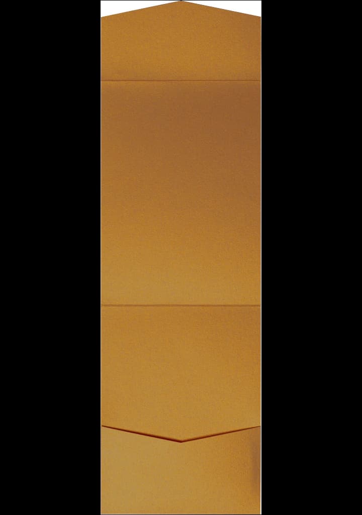 Antique Gold Metallic Pocket & Folder Invitation Card, A7 Cascade