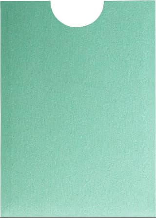 Aqua Lagoon Metallic Sleeve, 5" x 7" Pocket & Folder Invitation