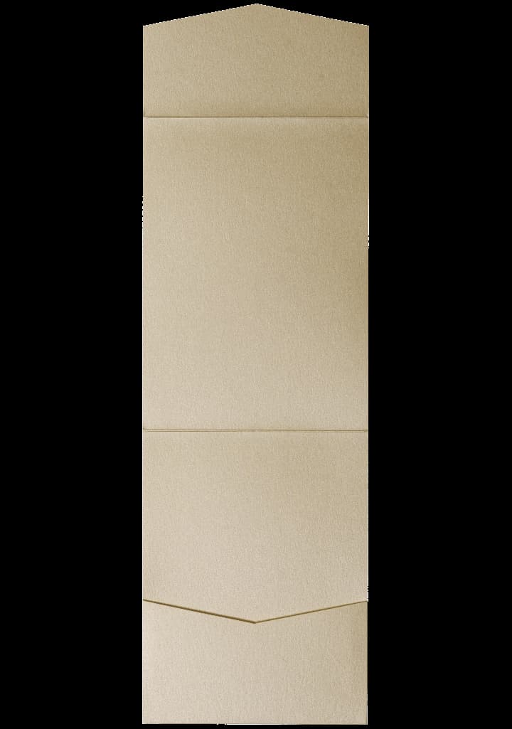 Beige Sand Metallic Pocket & Folder Invitation Card, A7 Cascade