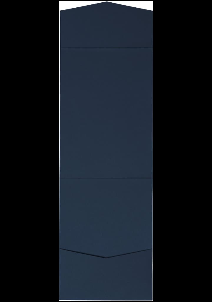 Blazer Blue Solid Pocket & Folder Invitation Card, A7 Cascade
