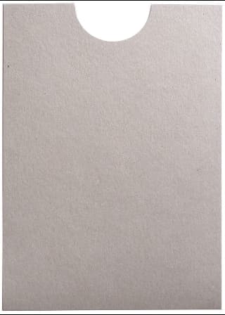 Concrete Gray Kraft 100 lb Raw Recycled Sleeve, 5" x 7" Pocket & Folder Invitation