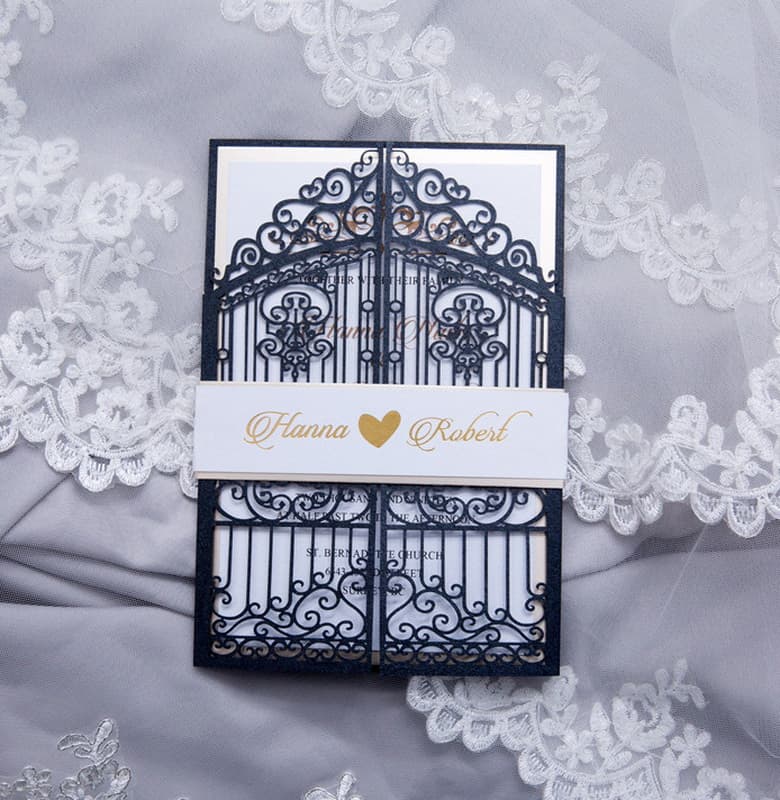 Laser Cut Template JP2 Wedding Invitation