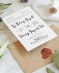 Elegant Simple Simple Flat 5x7 Wedding Invitation