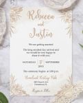 Handmade Flower Silhouettes Simple Flat 5x7 Wedding Invitation