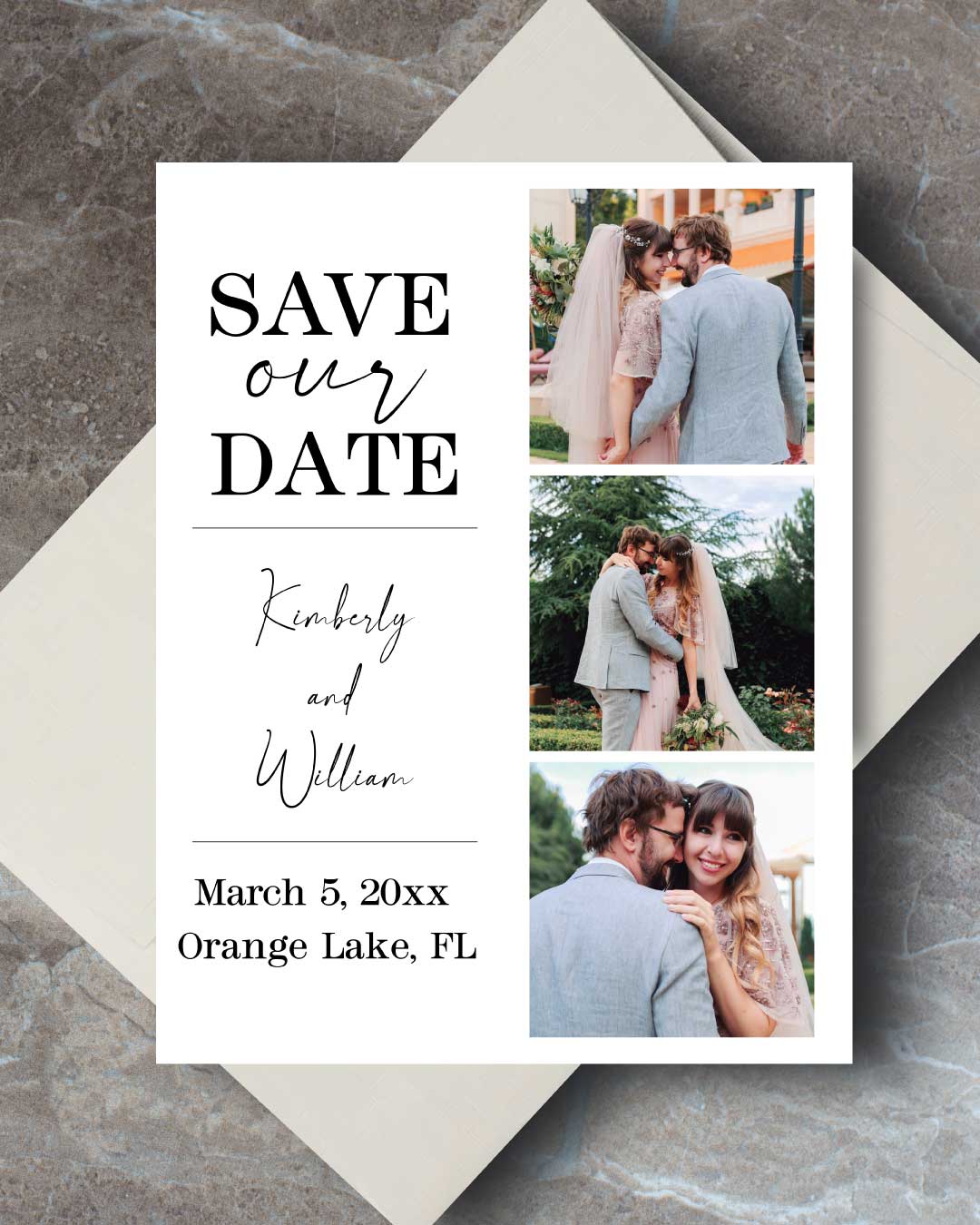 Wedding Photos Set Save The Date