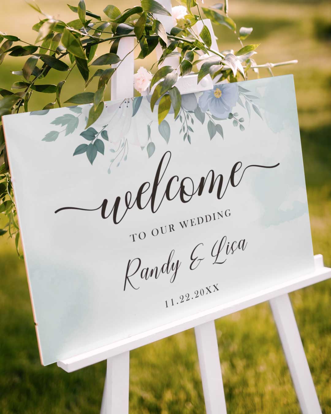 Watercolor Winter Theme Welcome Sign