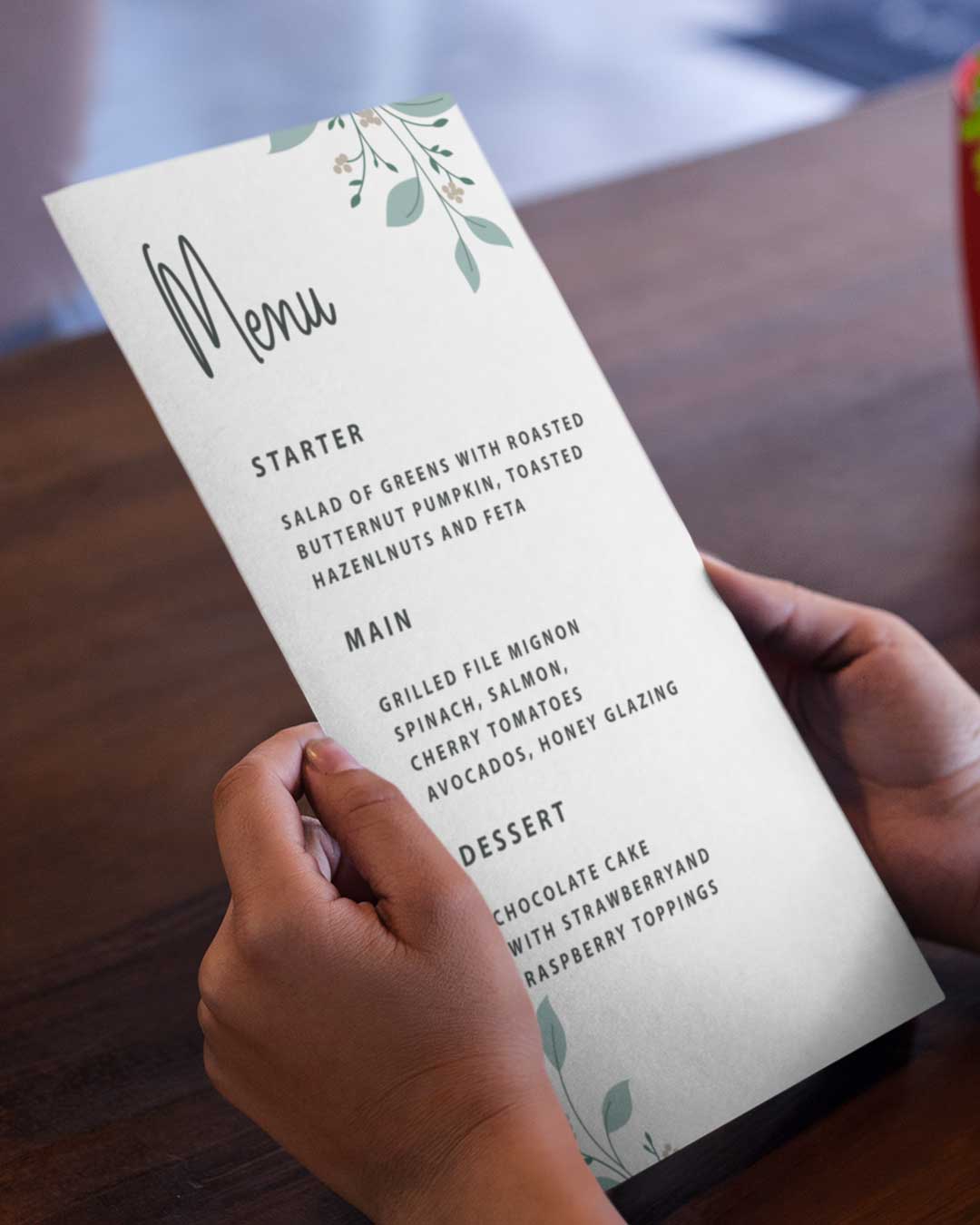 Classics Reinvented Wedding Menu Cards