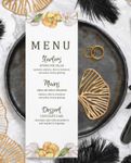 Floral Harmony Wedding Menu Cards