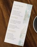 Gold Eucalyptus Designs Wedding Menu Cards