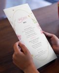 Golden Oval Menu Wedding Menu Cards