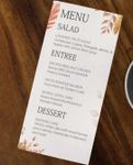 Rarity of the Simple Wedding Menu Cards
