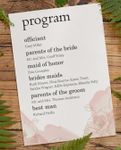 Floral Shades Wedding Program Cards