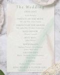 Glowing Beauty Wedding Program Card