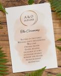 Simple Elegance Wedding Program Card