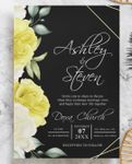 Bright Flowers Simple Flat 5x7 Wedding Invitation
