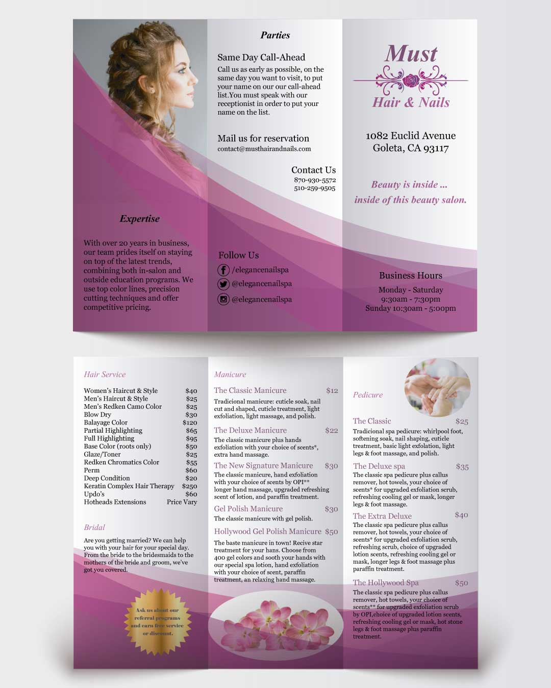 Wine Flourish Nail & Spa Brochure