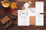 Rustic Copper Spanish & English Elegant Wedding Invitation