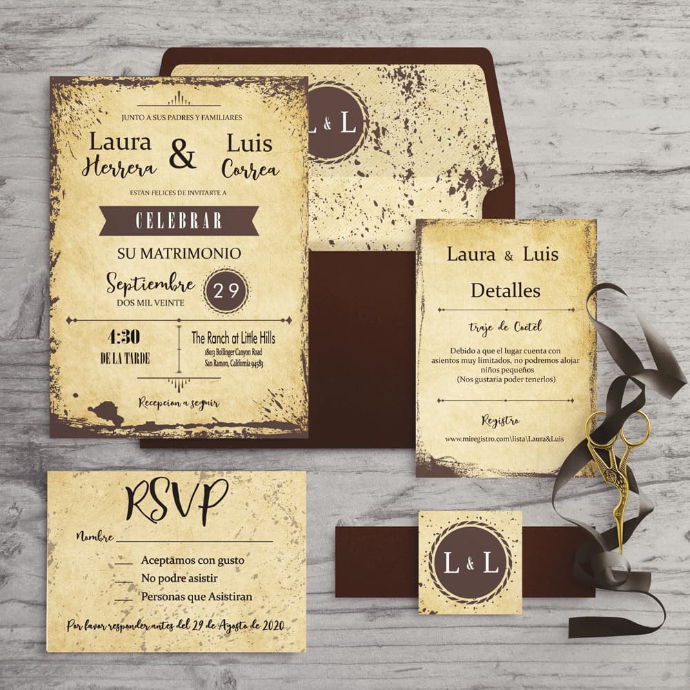 Rustic Chocolate Brown S/E Elegant