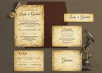 Rustic Burgundy Spanish & English Elegant Wedding Invitation