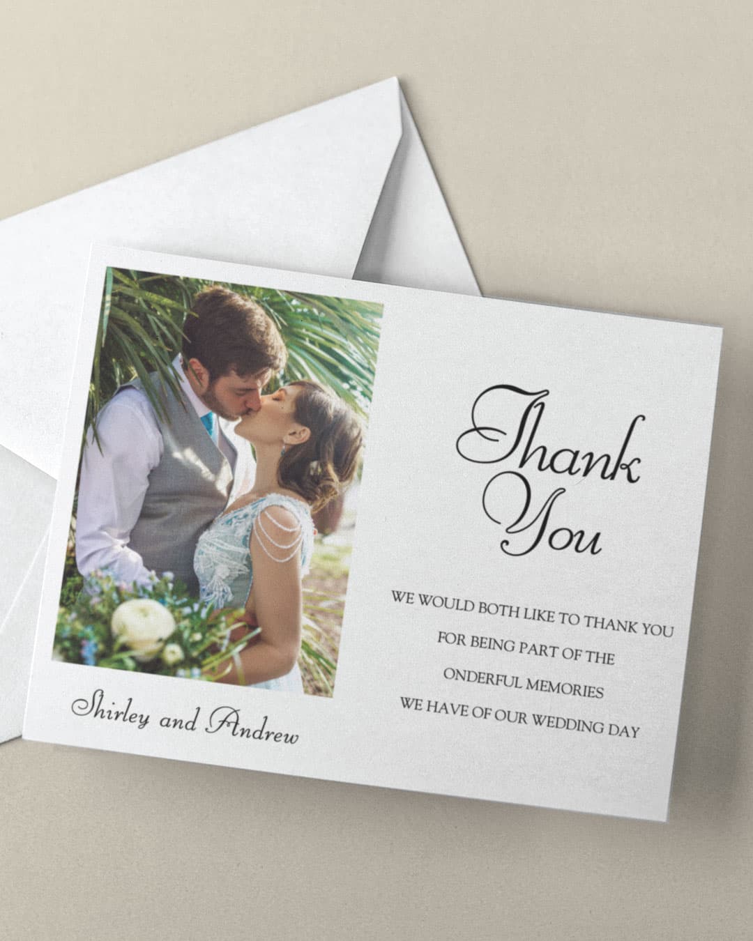 Beautiful Couple Thank You Cards Wedding