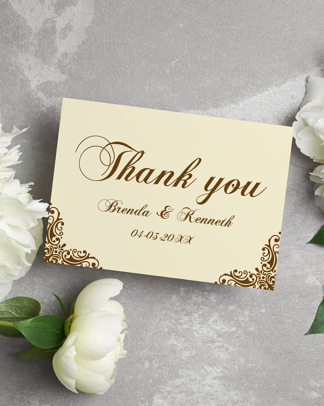 Colorful Background Thank You Cards Wedding