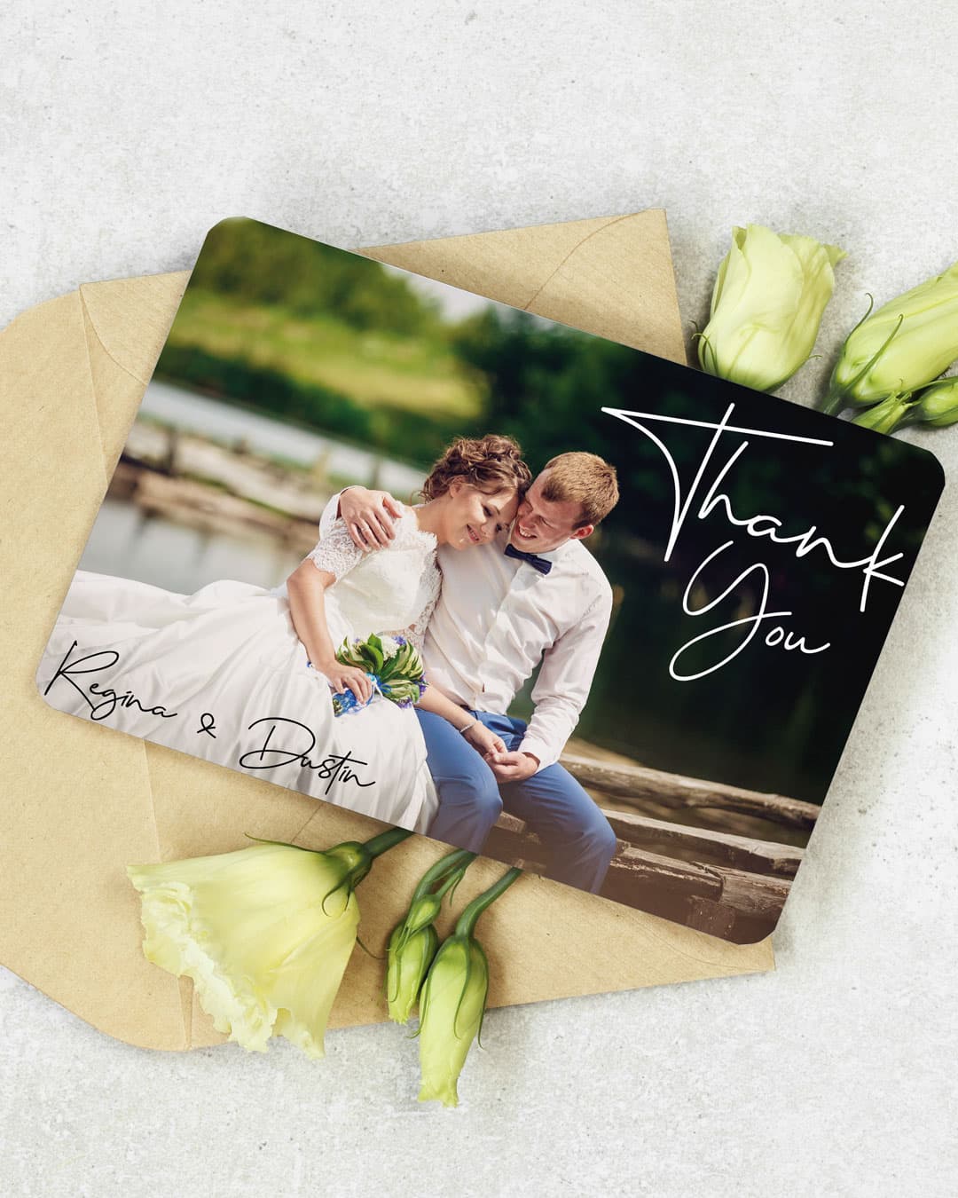 Photo of Couple Thank You Cards Wedding