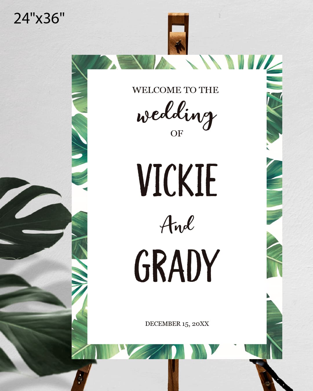 Natural Background Design Welcome Sign