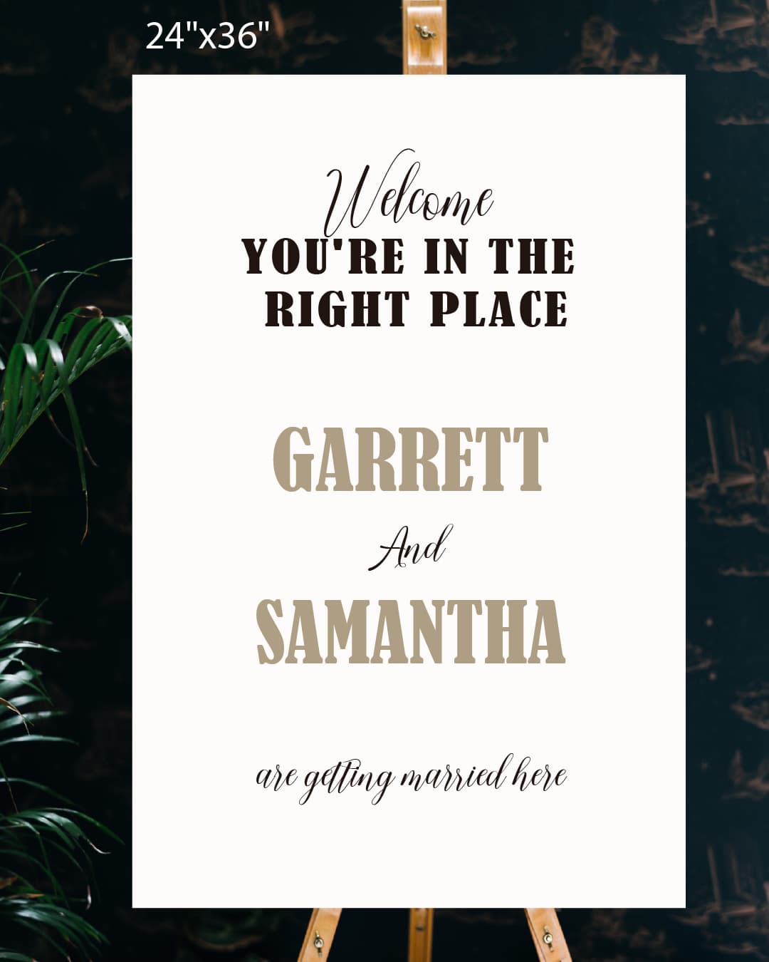 Beautiful Formal Design Welcome Sign