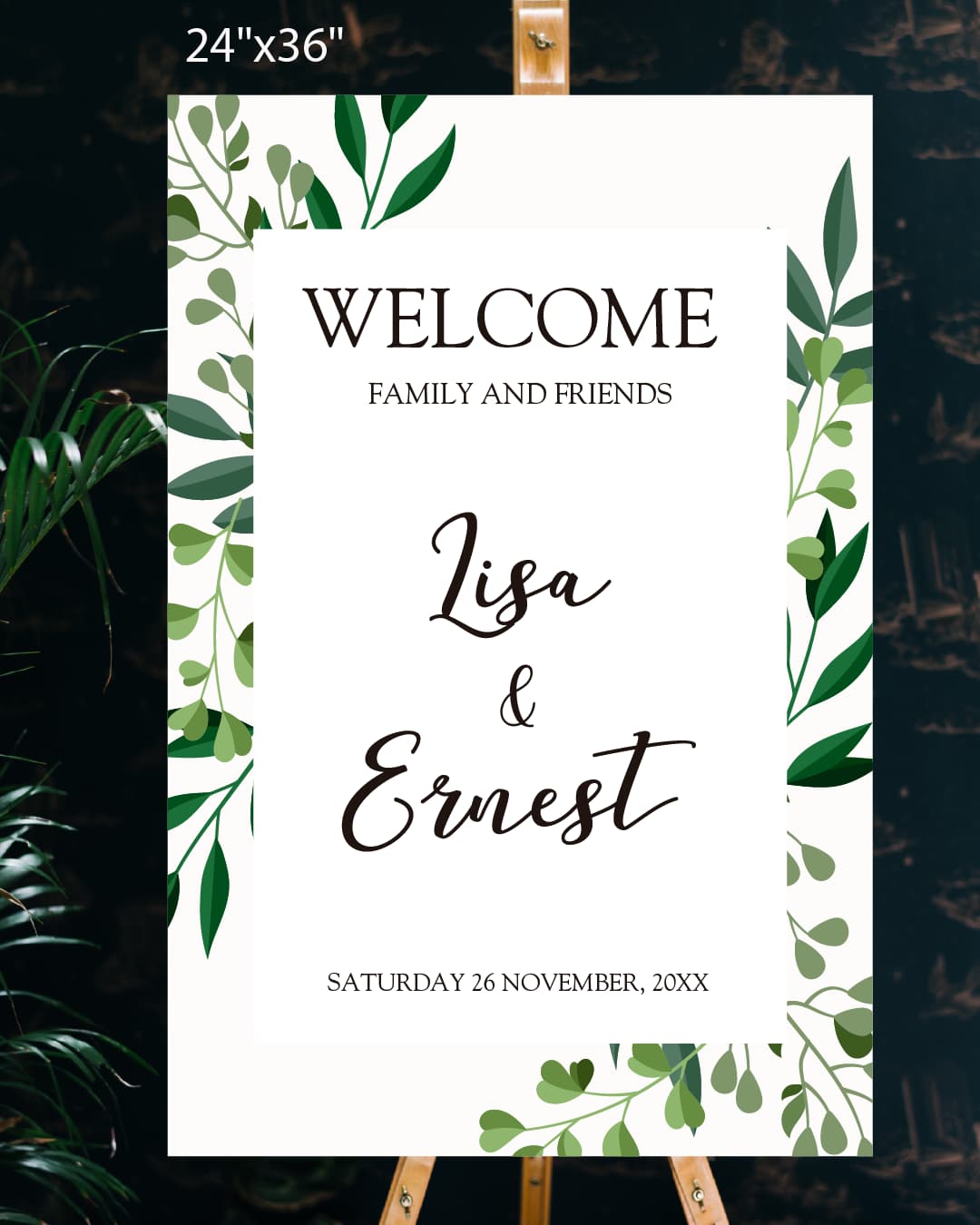 Elegant Natural Background Welcome Sign