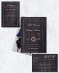Elegant Pink Foil Wedding Invitation