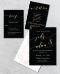 Enviable Galactic Pink Foil Wedding Invitation