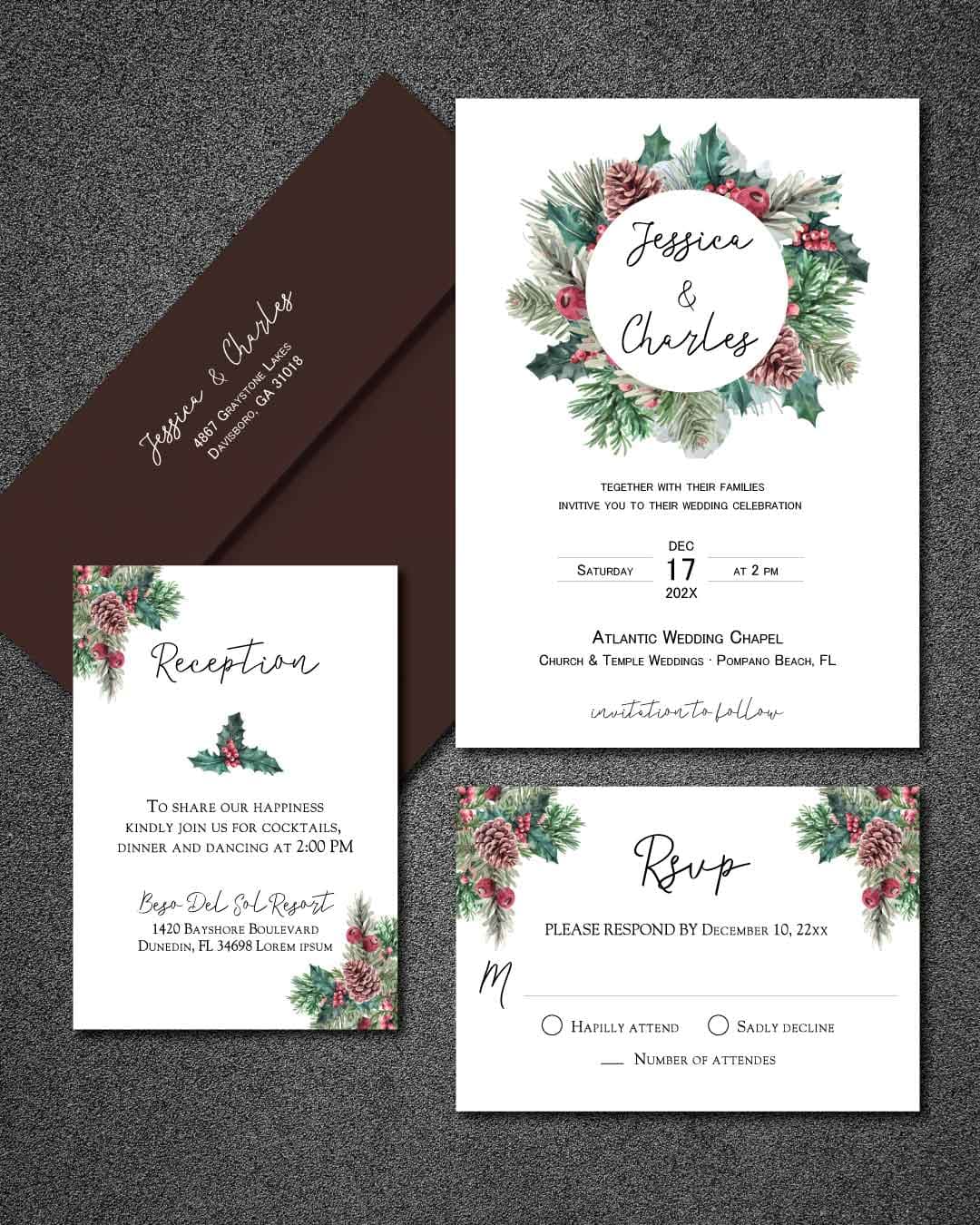 Classic Christmas Design Simple Flat