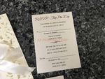 CL-WRAP-57 M-M Ivory Lotus Seeds Laser Cut Wedding Invitation