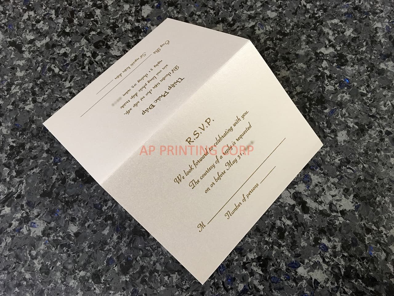 CL-PF-57 M-N Midnight Peacock Feather Pocket Laser Cut Wedding Invitation