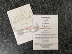 CL-PF-57 MMM White Peacock Feather Pocket Laser Cut Wedding Invitation